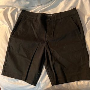 BLUE CROWN Slim Black Mens Chino Shorts